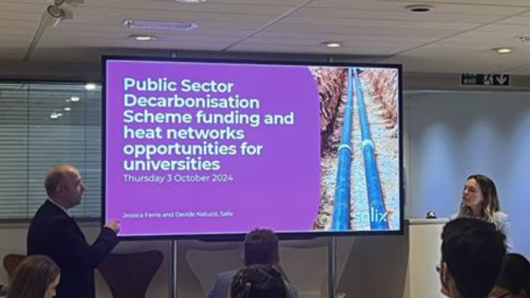 Davide and Jessica presented on funding opportunities for heat networks for universities